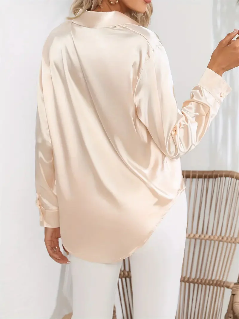Elegant Satin Blouse for Women - Image 2
