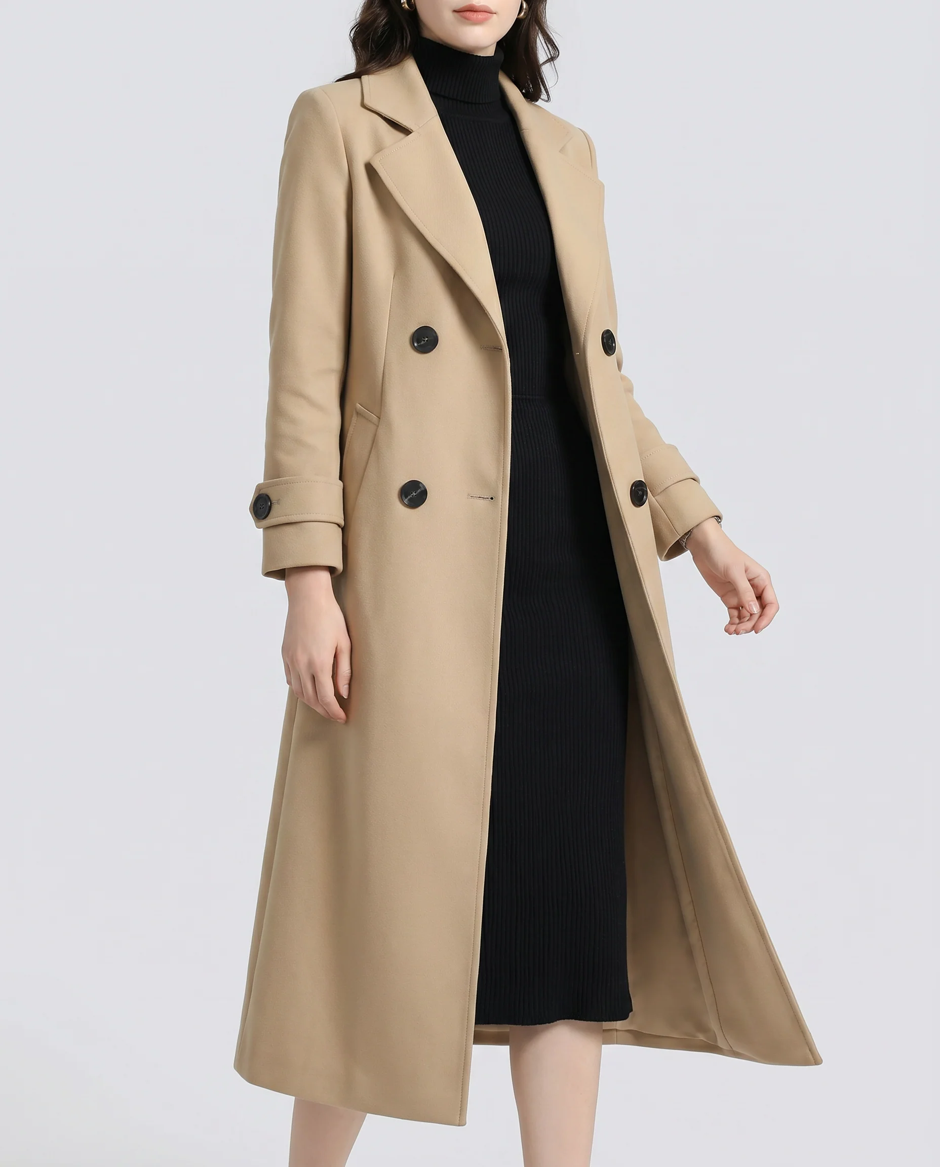 Wool Coat – Stylish Long Design for Warmth and Versatility - Image 2
