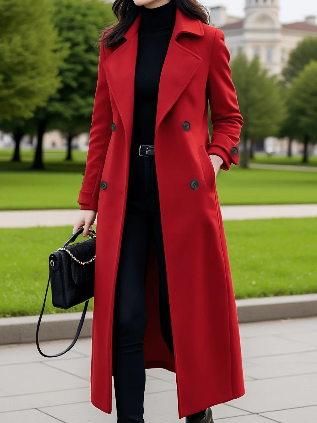 Wool Coat – Stylish Long Design for Warmth and Versatility - Image 5