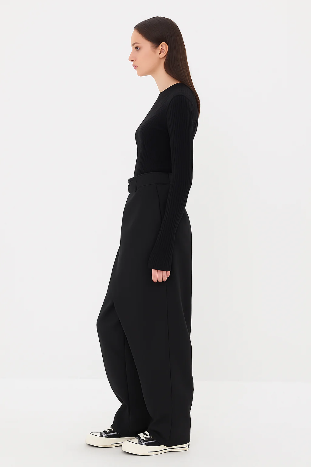 Asymmetrical Relaxed Fit Pants - Image 3
