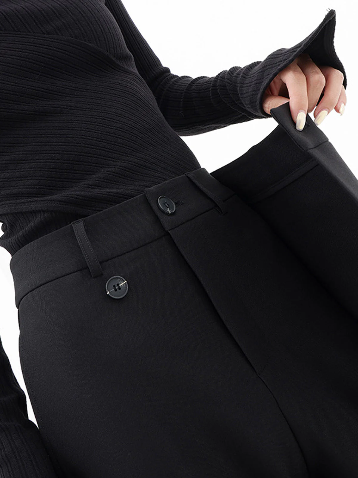 Asymmetrical Relaxed Fit Pants - Image 4