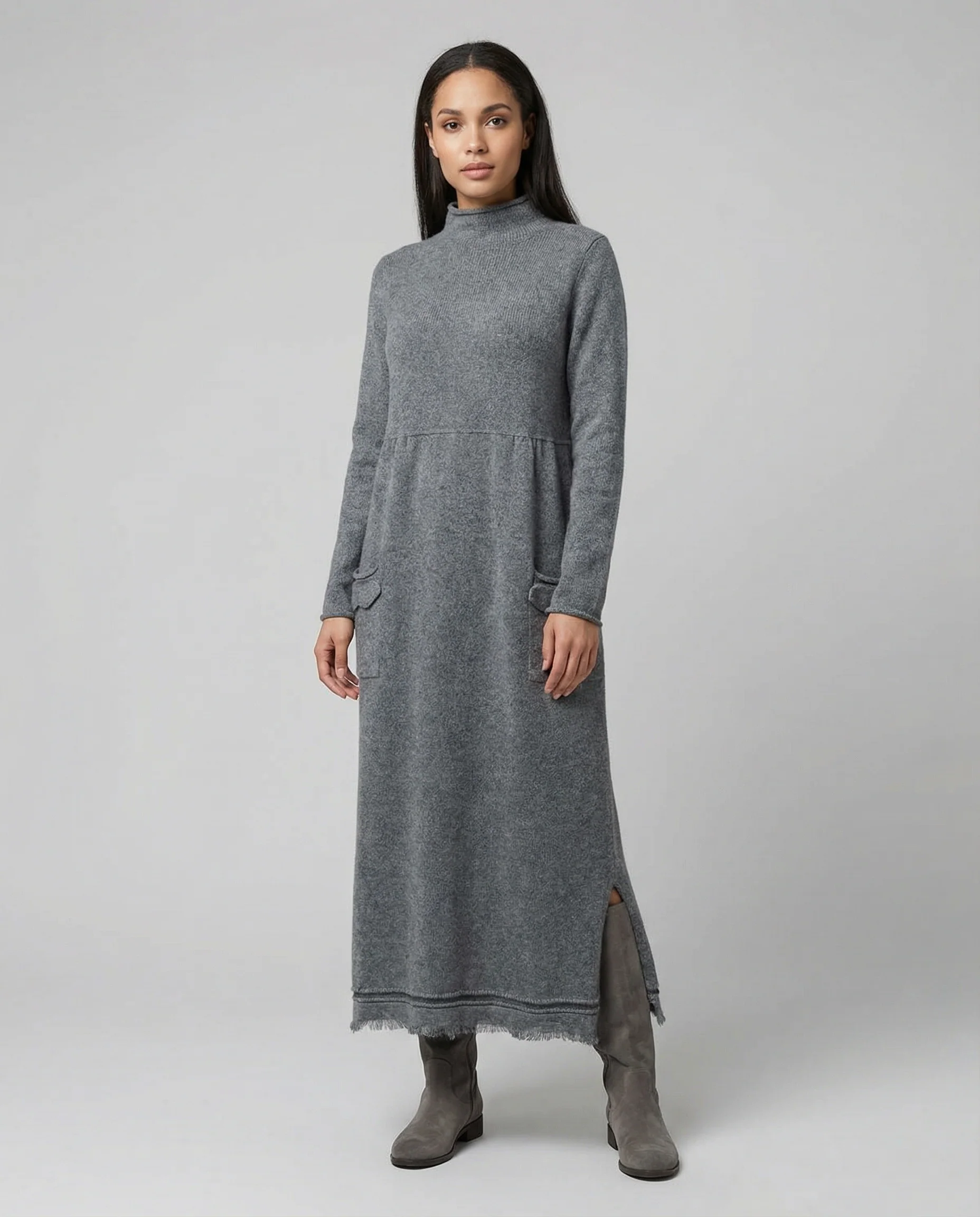 Autumn Maxi Dress – Elegant Loose Fit Hoodie for Cozy Fall Gatherings - Image 3