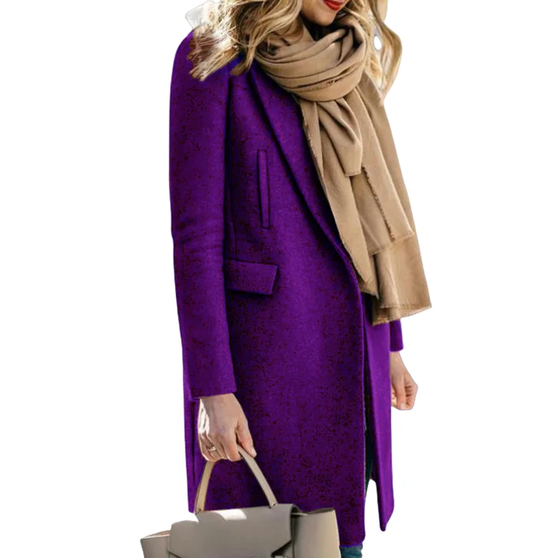 Autumn Trench Coat Women – Cozy Wool Blend for Stylish Layering - Image 2
