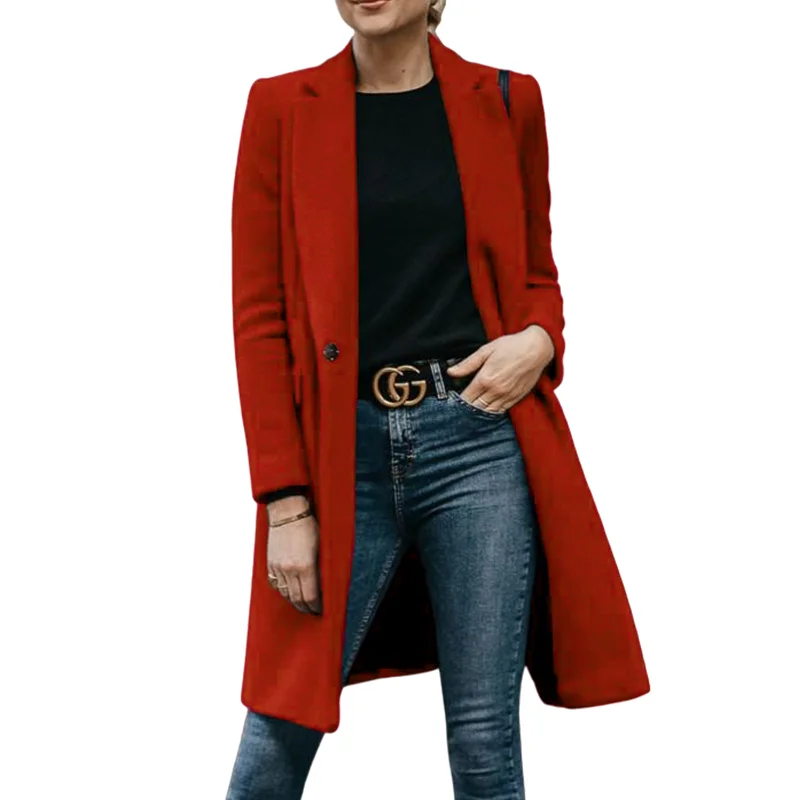 Autumn Trench Coat Women – Cozy Wool Blend for Stylish Layering - Image 3
