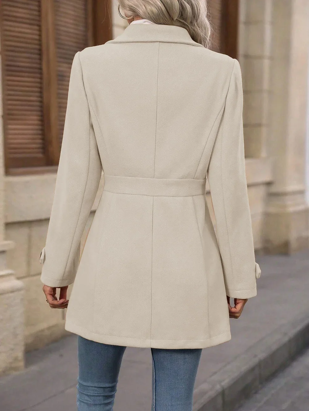 Autumn Wool Coat – Elegant Slim Fit Design for Versatile Styling - Image 2
