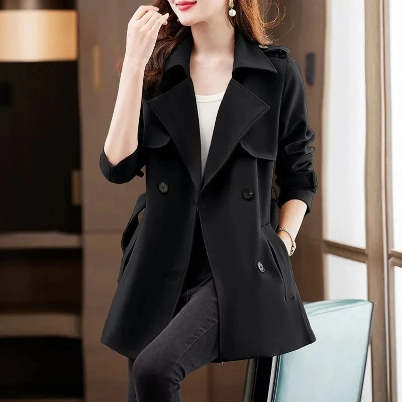 Black Trench Coat Women – Stylish Layer for Transitional Weather - Image 2