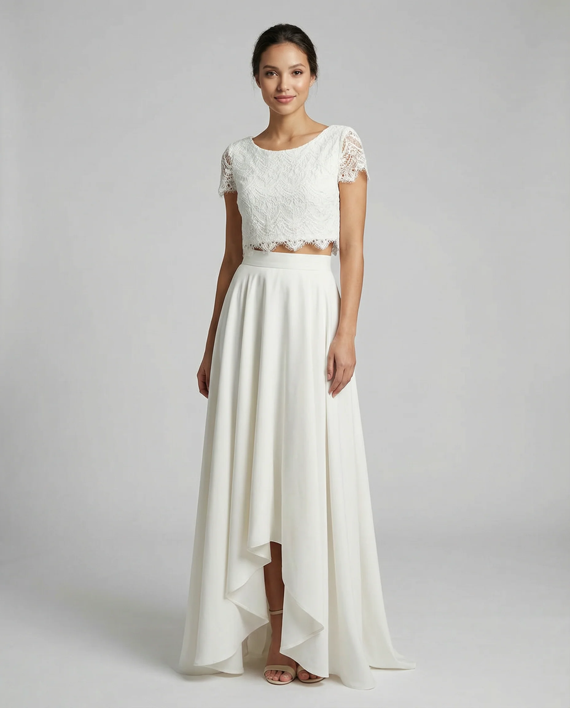 Bohemian Lace Dress – High-Low Design for Outdoor Celebrations - Image 3