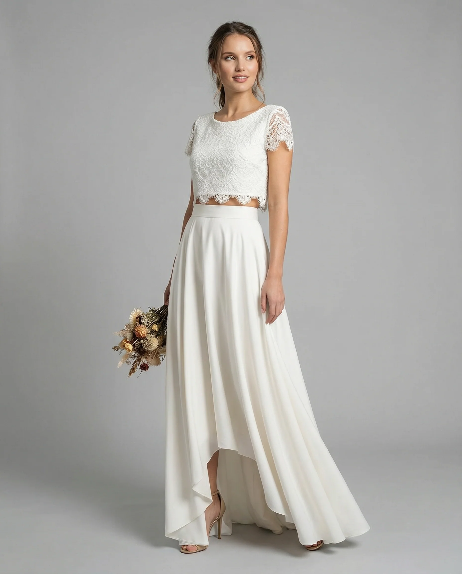 Bohemian Lace Dress – High-Low Design for Outdoor Celebrations - Image 4