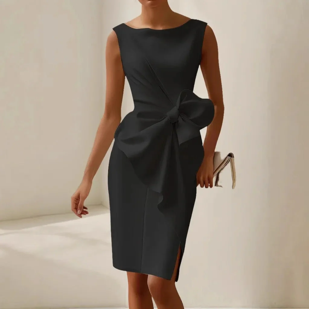 Bow Dress – Elegant Sleeveless Evening Party Dress for Women - Image 2
