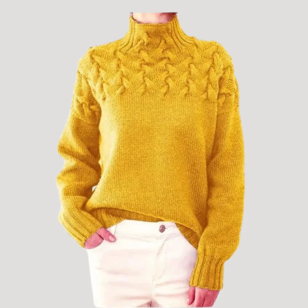 Cable Knit High Neck Sweater for Women — Spring Style - Image 5