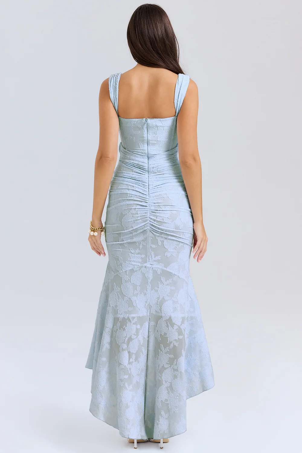 Lace Corset Wedding Guest Maxi Dress - Image 4