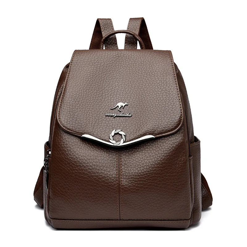 PU Leather Casual Travel Backpack - Image 5