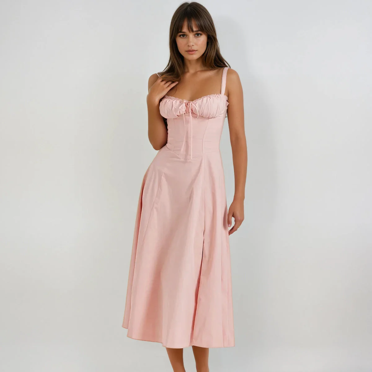 Catherine Corset Cute Party Midi Dress - Image 13