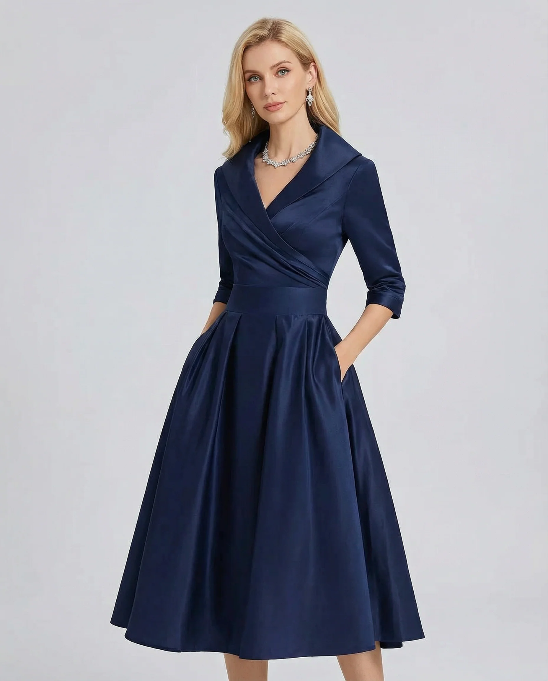 Chic A-Line Dress – Stylish Lapel Design for Effortless Summer Elegance