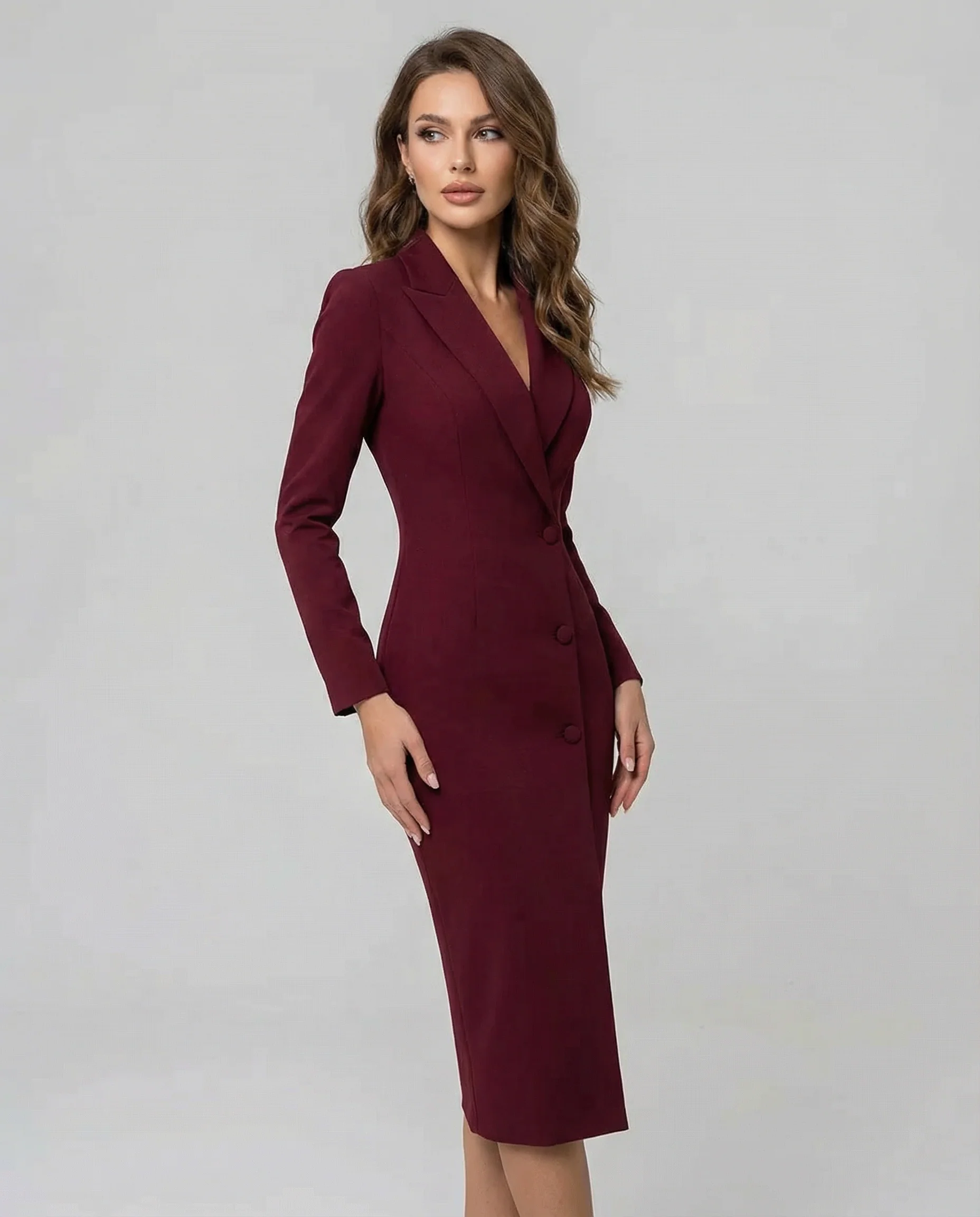 Chic Black Blazer Dress – Tailored Minimalist Design for Modern Sophistication - Image 2