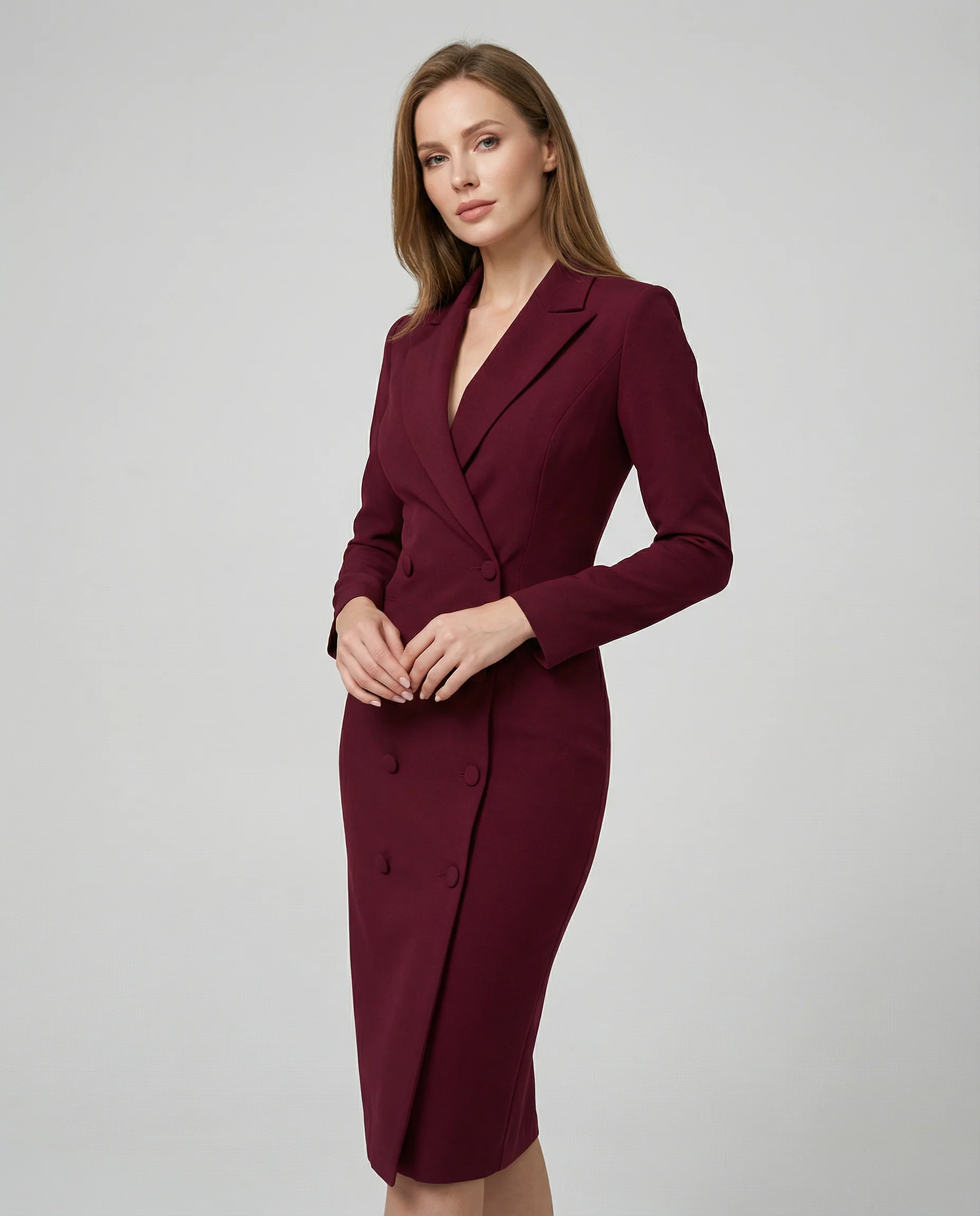 Chic Black Blazer Dress – Tailored Minimalist Design for Modern Sophistication - Image 3