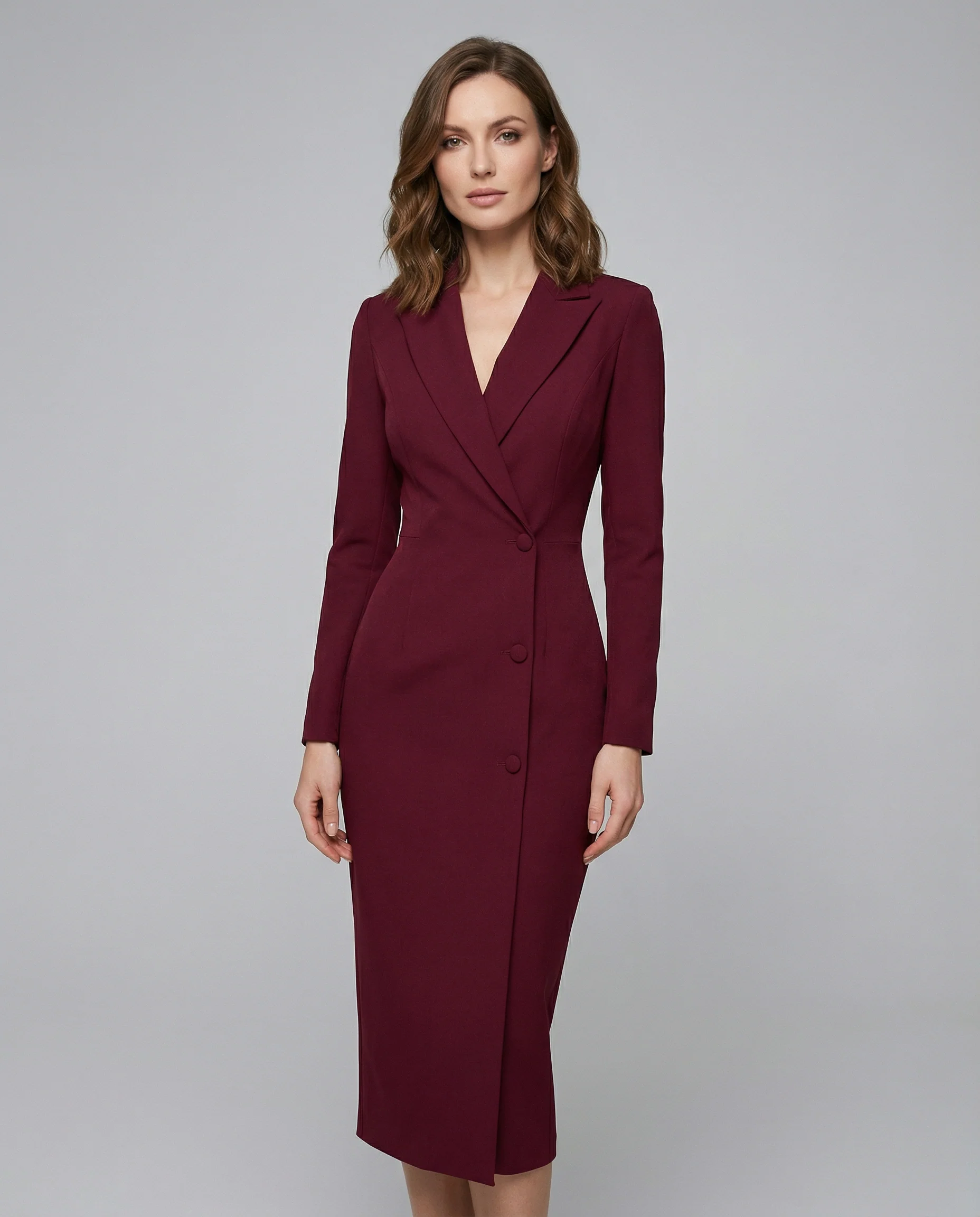 Chic Black Blazer Dress – Tailored Minimalist Design for Modern Sophistication - Image 4