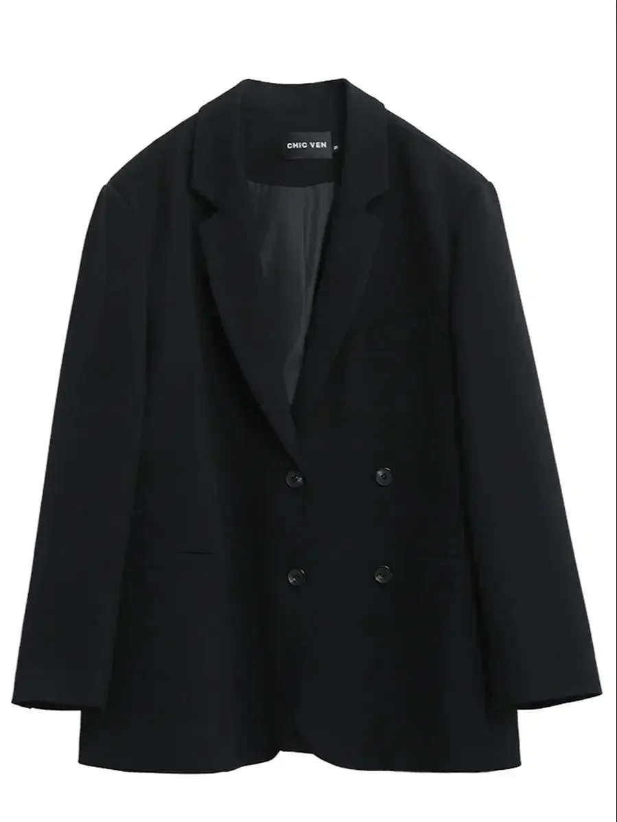 Chic Blazer – Elegant Solid Long Sleeve Office Coat - Image 7