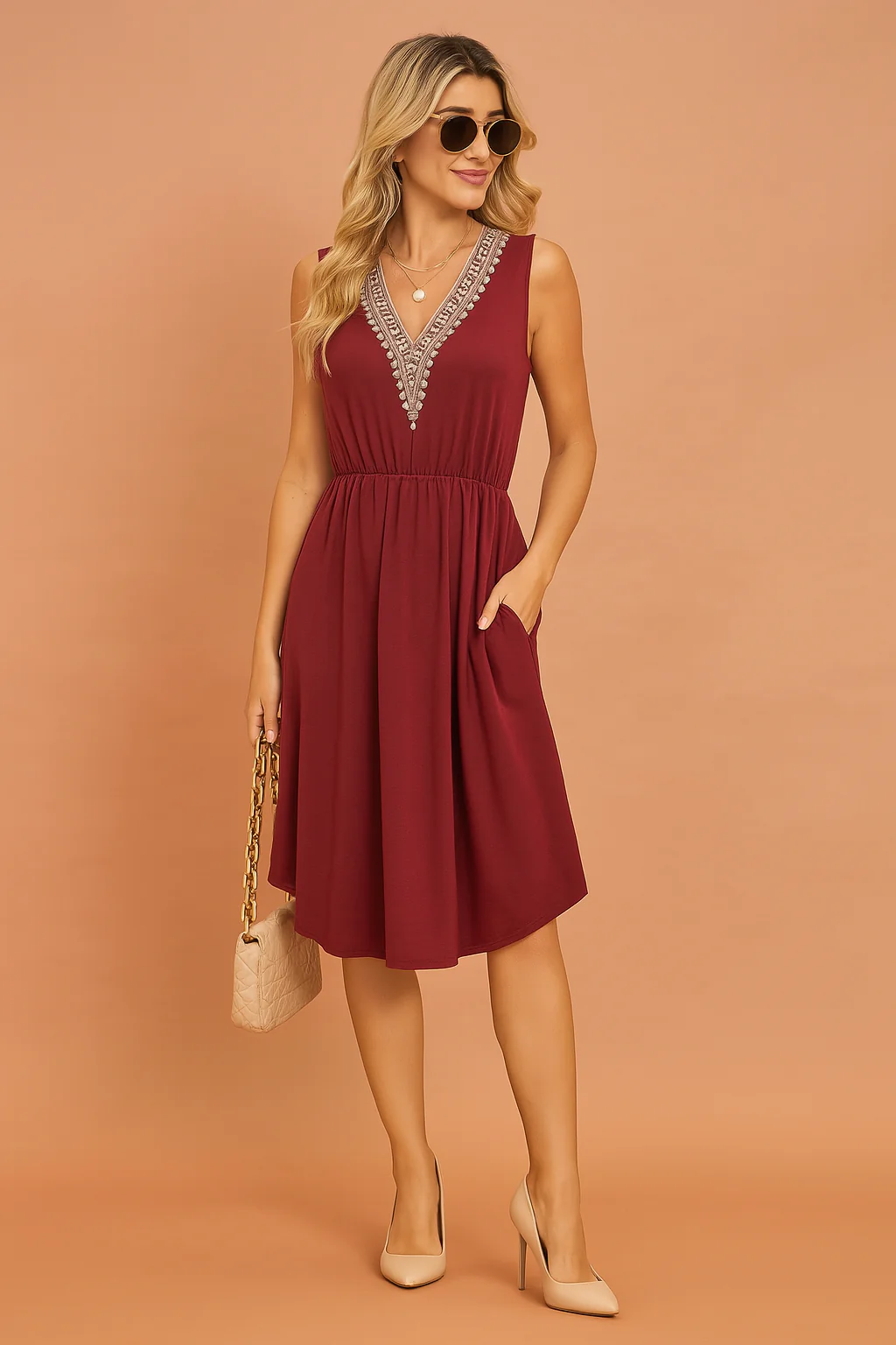 Chic Casual Sleeveless Summer Dress | Effortless Summer Style