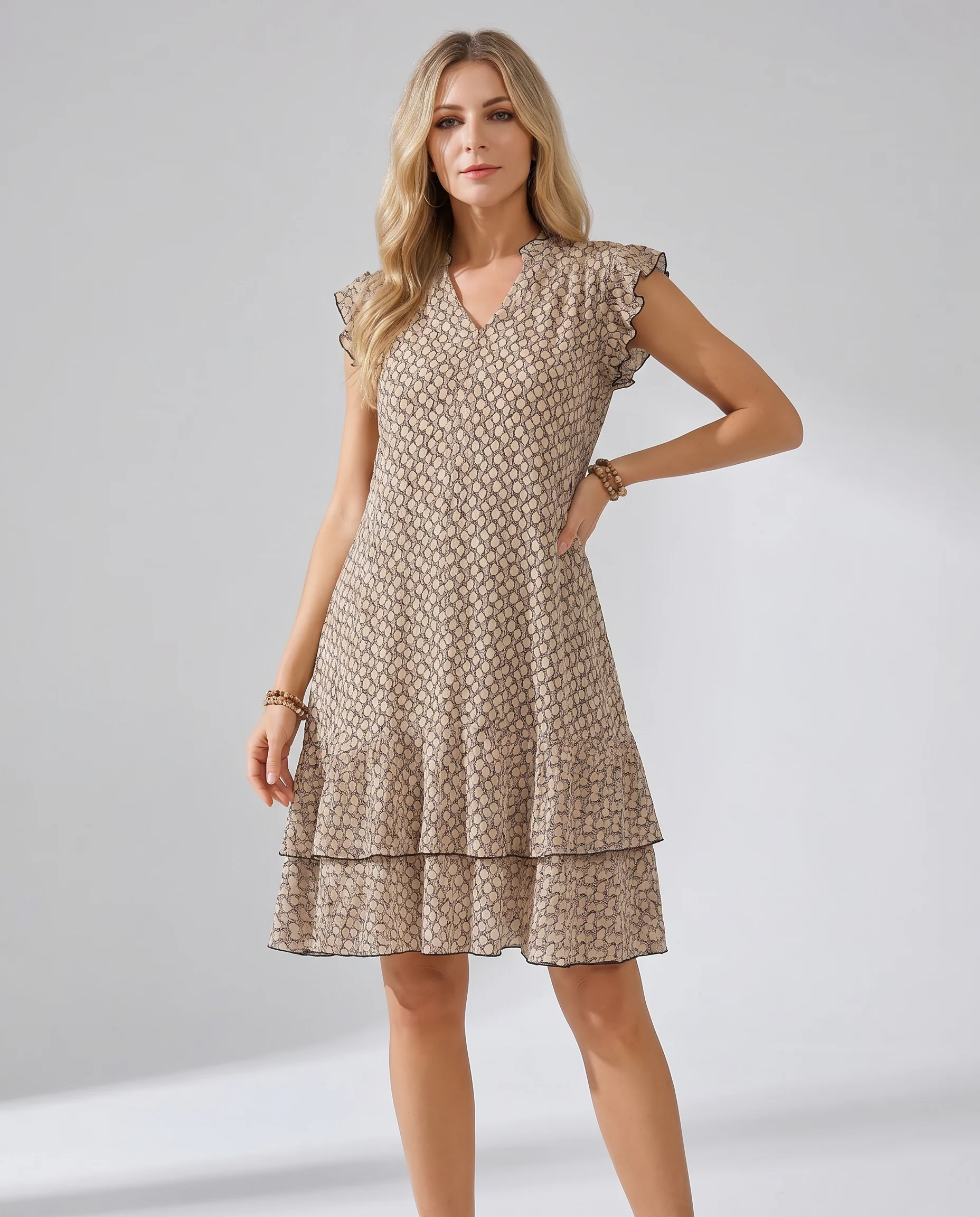 Chic Elegant V-Neck Summer Dress | Effortless Summer Style - Image 2