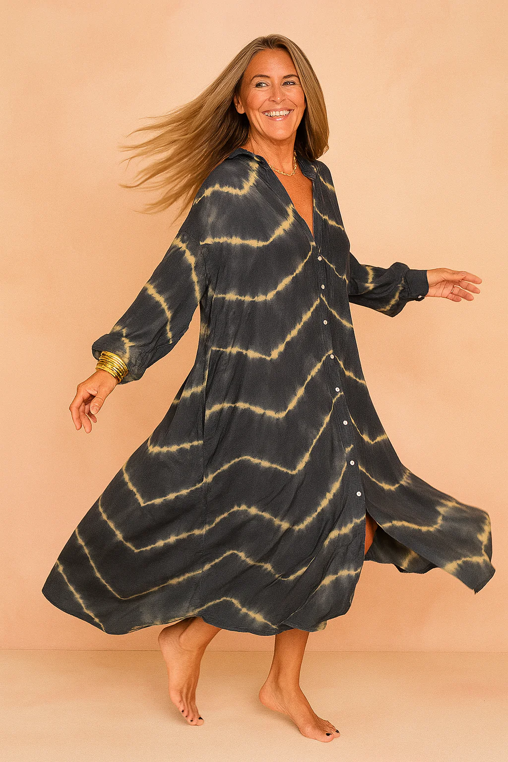Chic V-Neck Floral Print Maxi Dress | Effortless Summer Style - Image 2