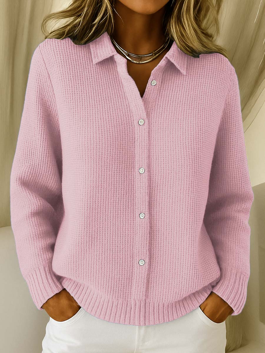 Classic Button-Down Knit Cardigan with Soft Knit - Image 6