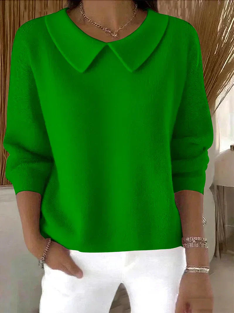 Classic Relaxed Knit Pullover Sweater for Women - Image 2