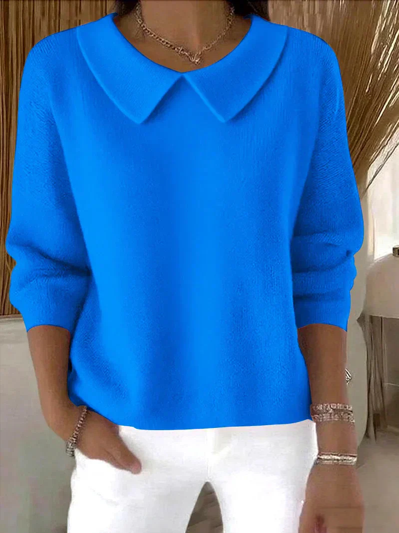 Classic Relaxed Knit Pullover Sweater for Women - Image 3