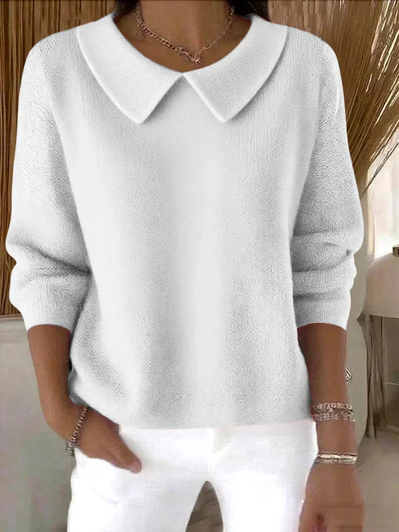 Classic Relaxed Knit Pullover Sweater for Women - Image 4