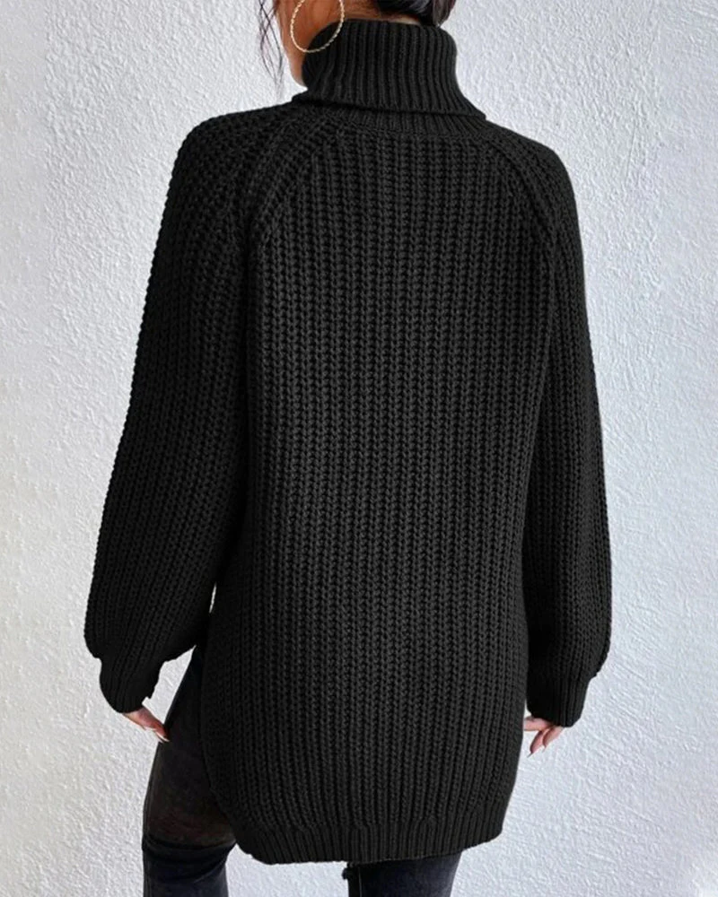 Classic Ribbed Turtleneck Knit Sweater for Women - Image 6