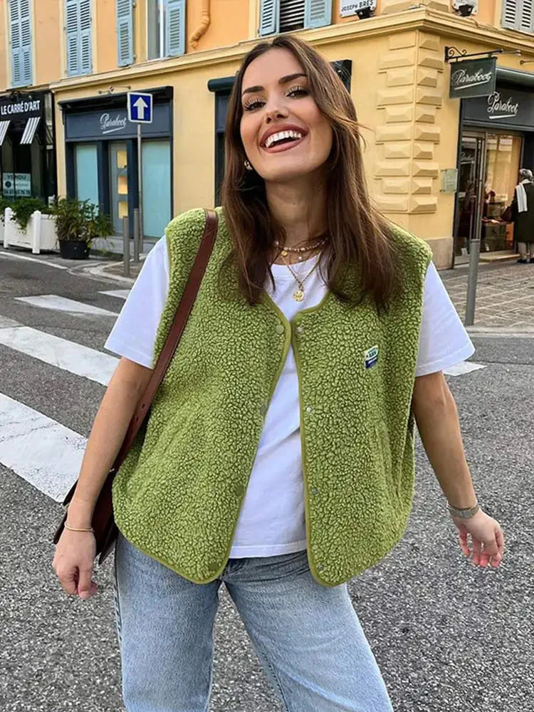 Casual fleece vest for women - Image 2