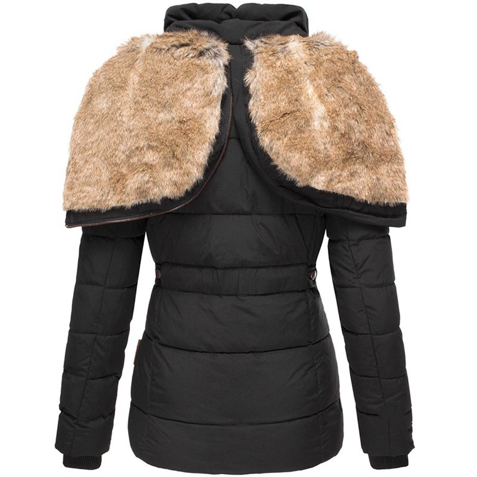 Women's Warm Fur Winter Jacket - Image 4