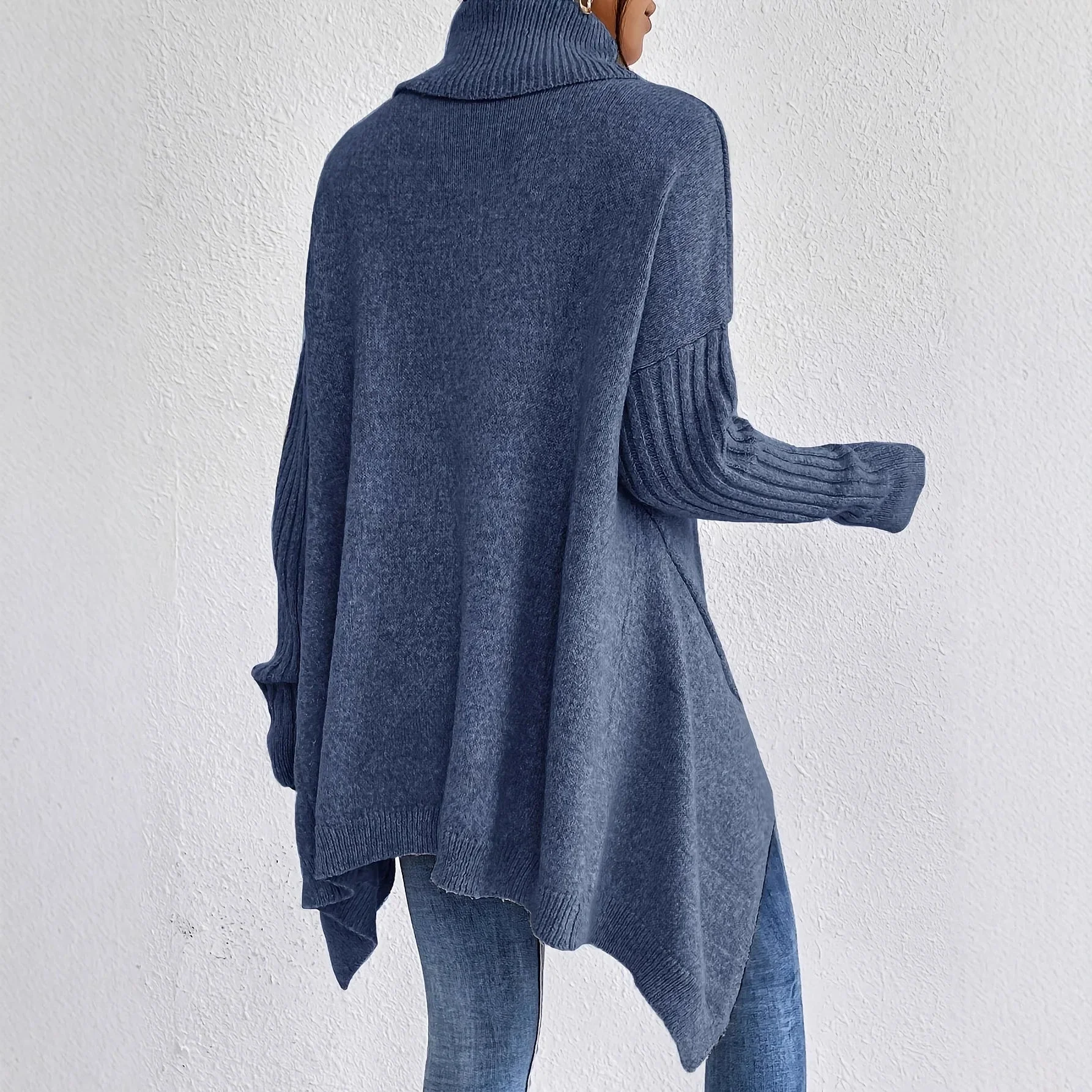 Cozy Oversized Cashmere Turtleneck Sweater for Women - Image 3