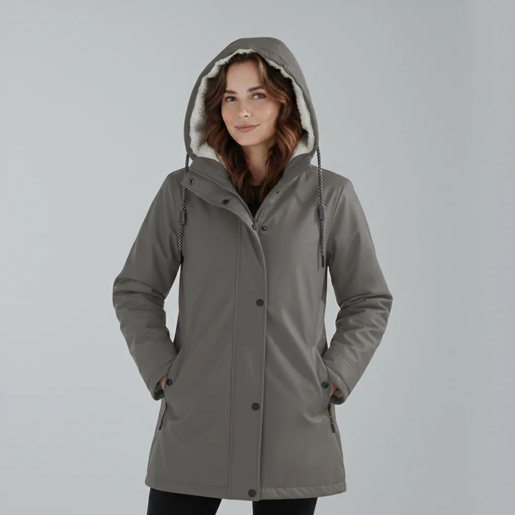 Cozy Sherpa-Lined Hooded Parka Jacket for Winter - Image 12
