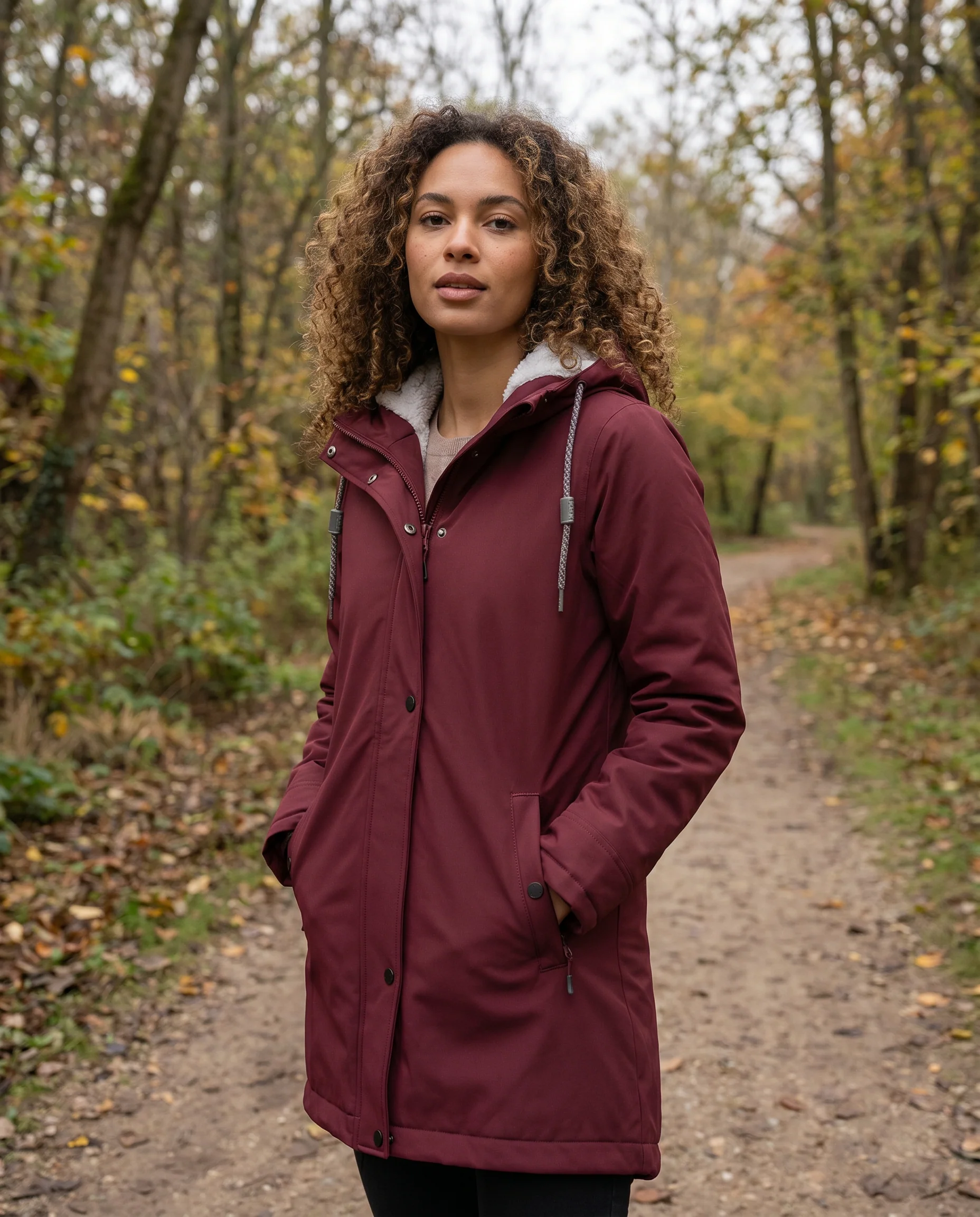 Cozy Sherpa-Lined Hooded Parka Jacket for Winter - Image 3
