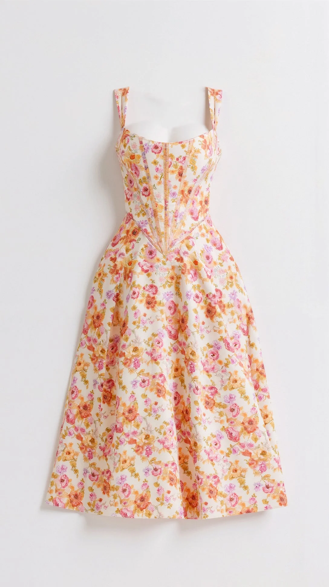 Dahlia Floral Party Midi Dress - Image 6