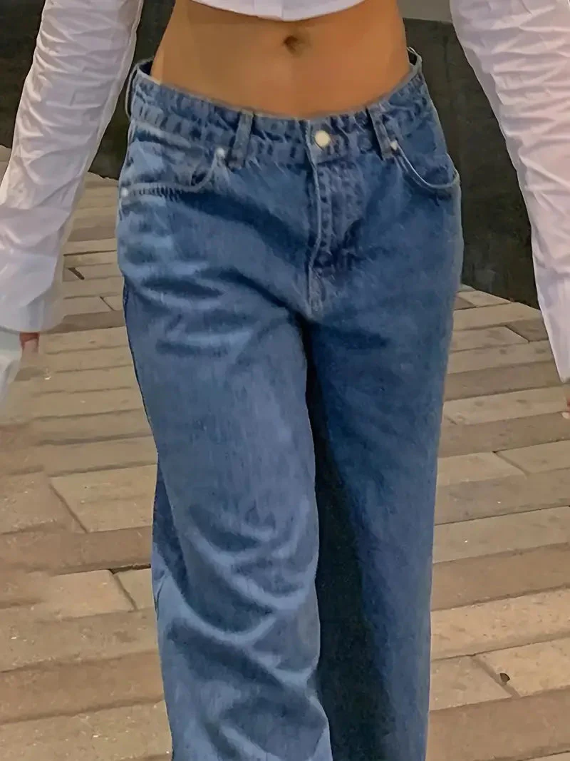 Vintage Low Waist Baggy Jeans - Image 6