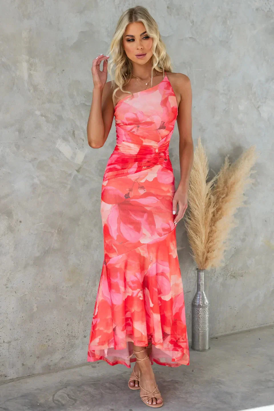 Elegant Floral Midi Dress for Warm Weather - Image 4
