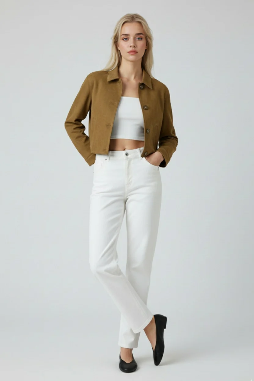 Elegant French Collar Casual Jacket with Long Sleeves - Image 2