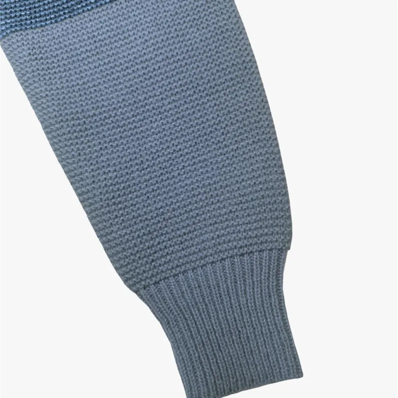 Women's Three-color Knitted Patchwork Sweater - Image 7