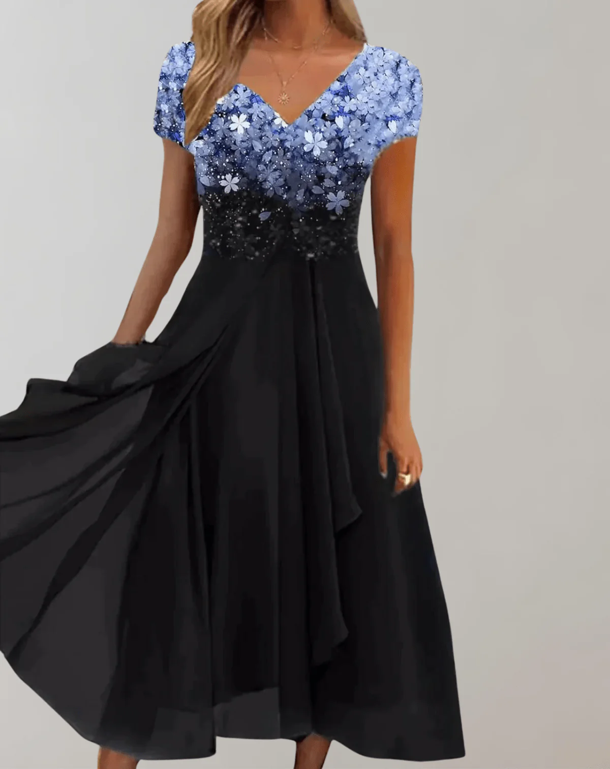 Elegant Women's Cocktail Midi Dress