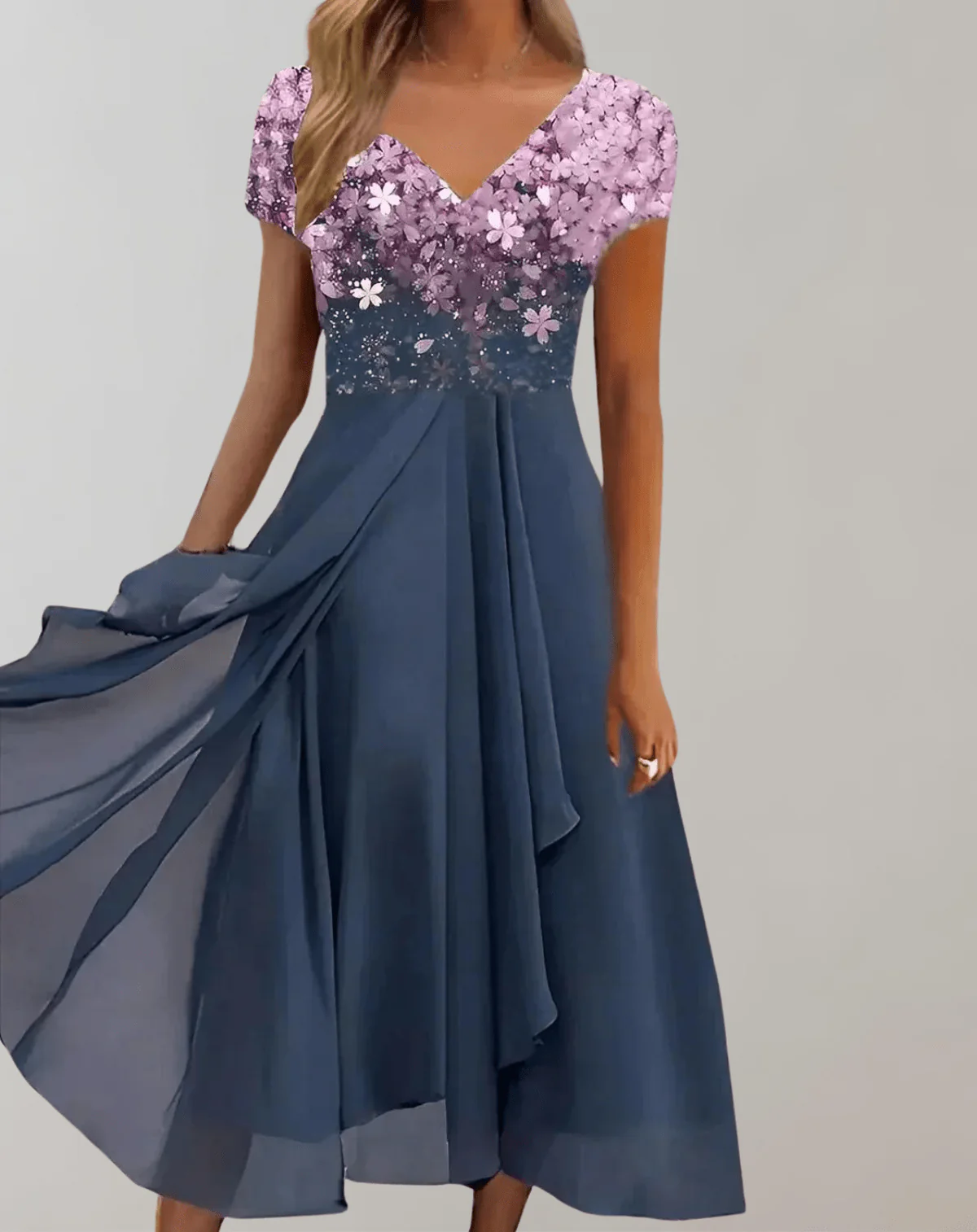 Elegant Women's Cocktail Midi Dress - Image 6