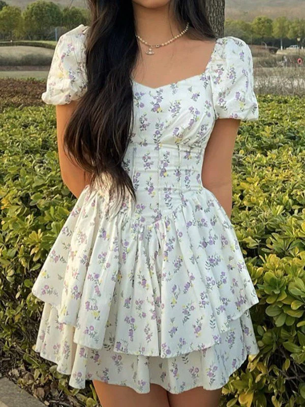 Summer Floral Corset Mini Dress - Image 2