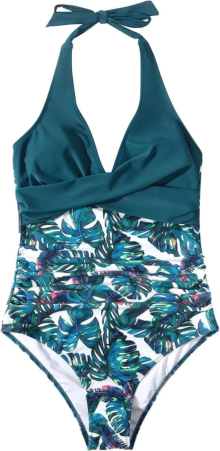 V-Neck Halter Neck Backless Swimsuit - Image 7