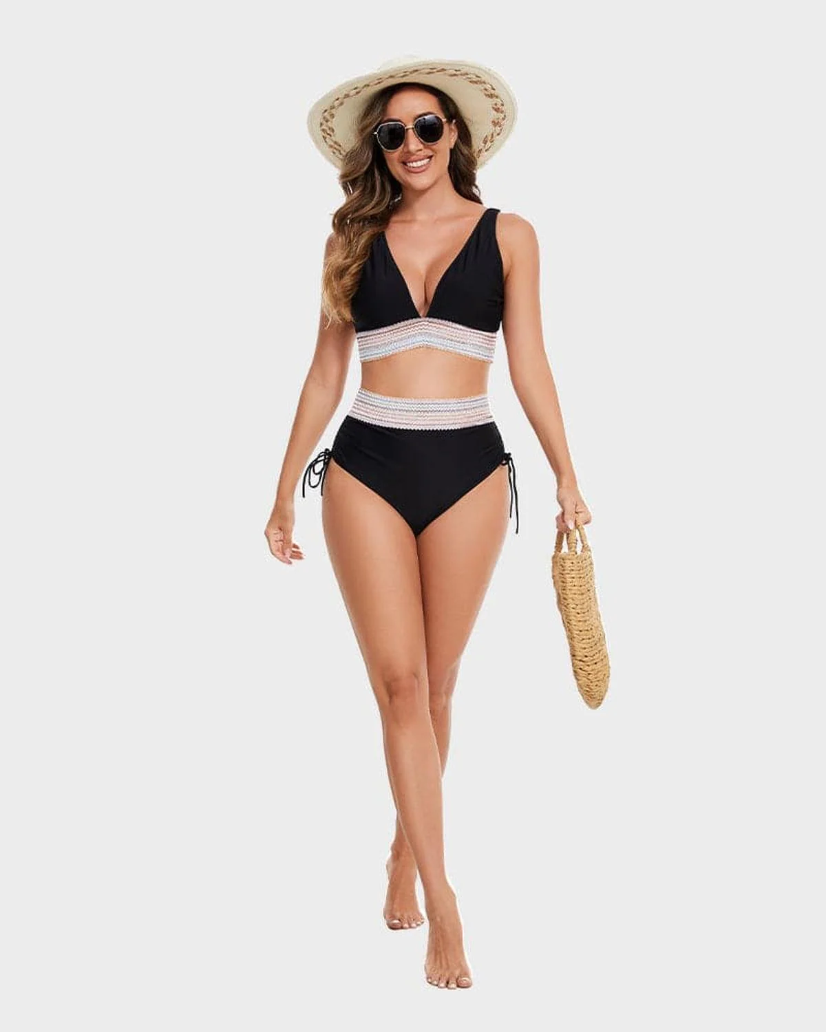 High-Waisted Tummy Control Bikini Set - Image 10