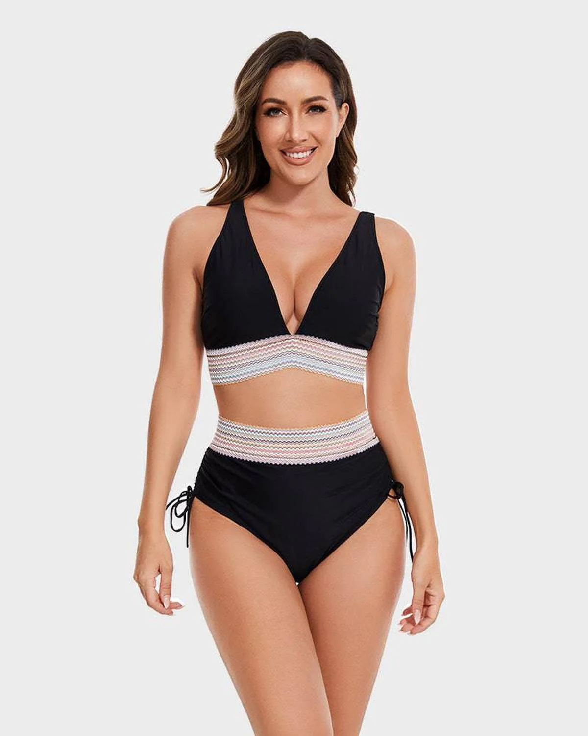 High-Waisted Tummy Control Bikini Set - Image 6