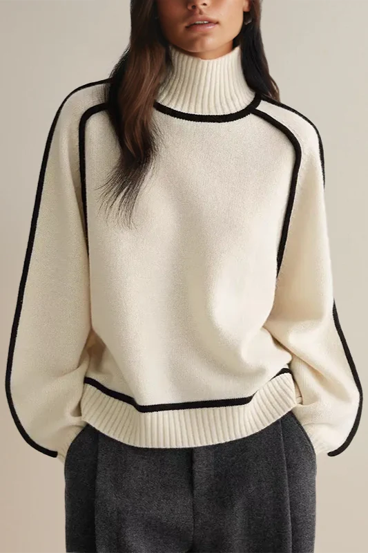 Relaxed Knit Turtleneck Sweater - Image 3