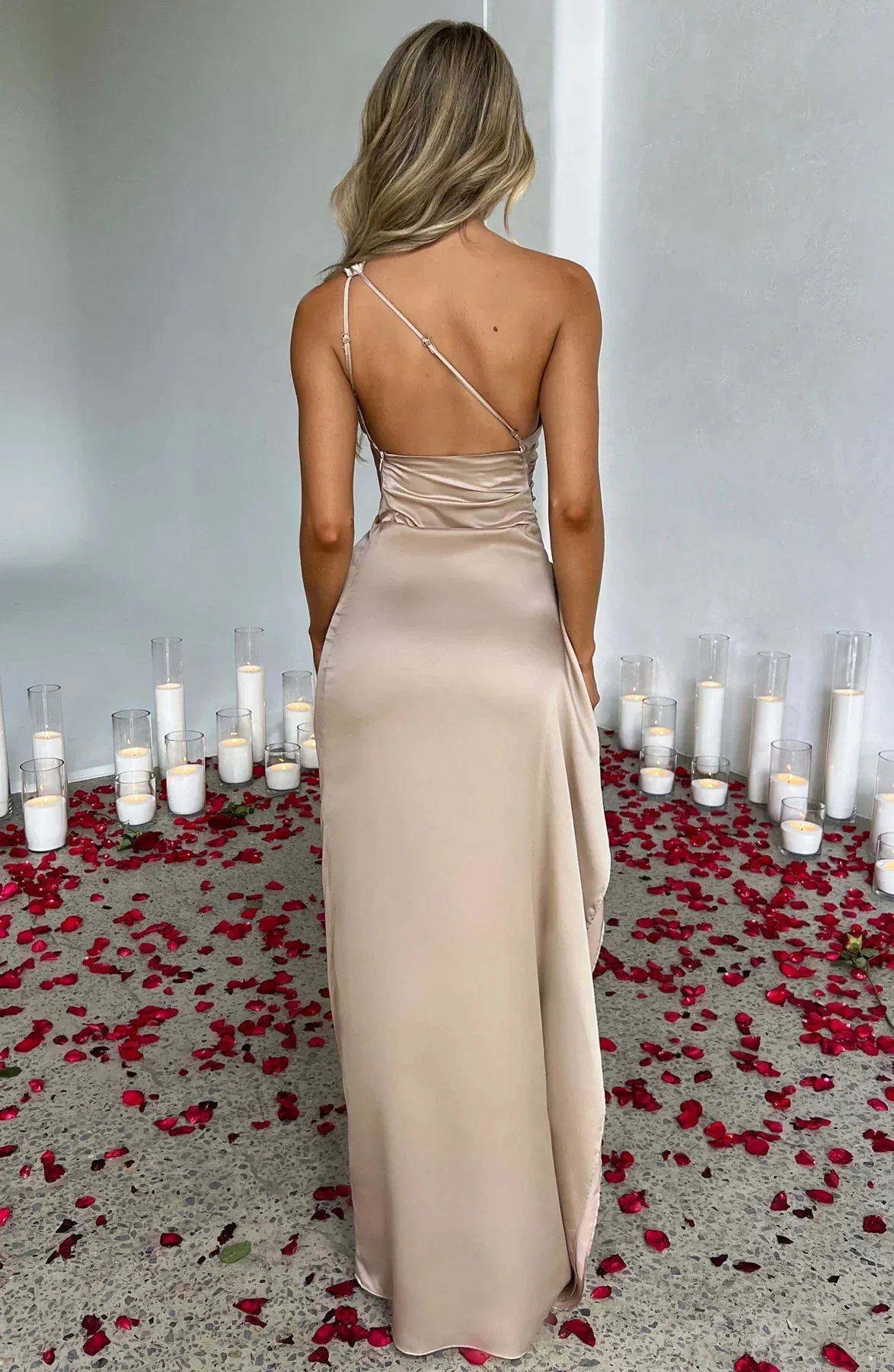 Satin Evening Grown Maxi Dress - Image 5