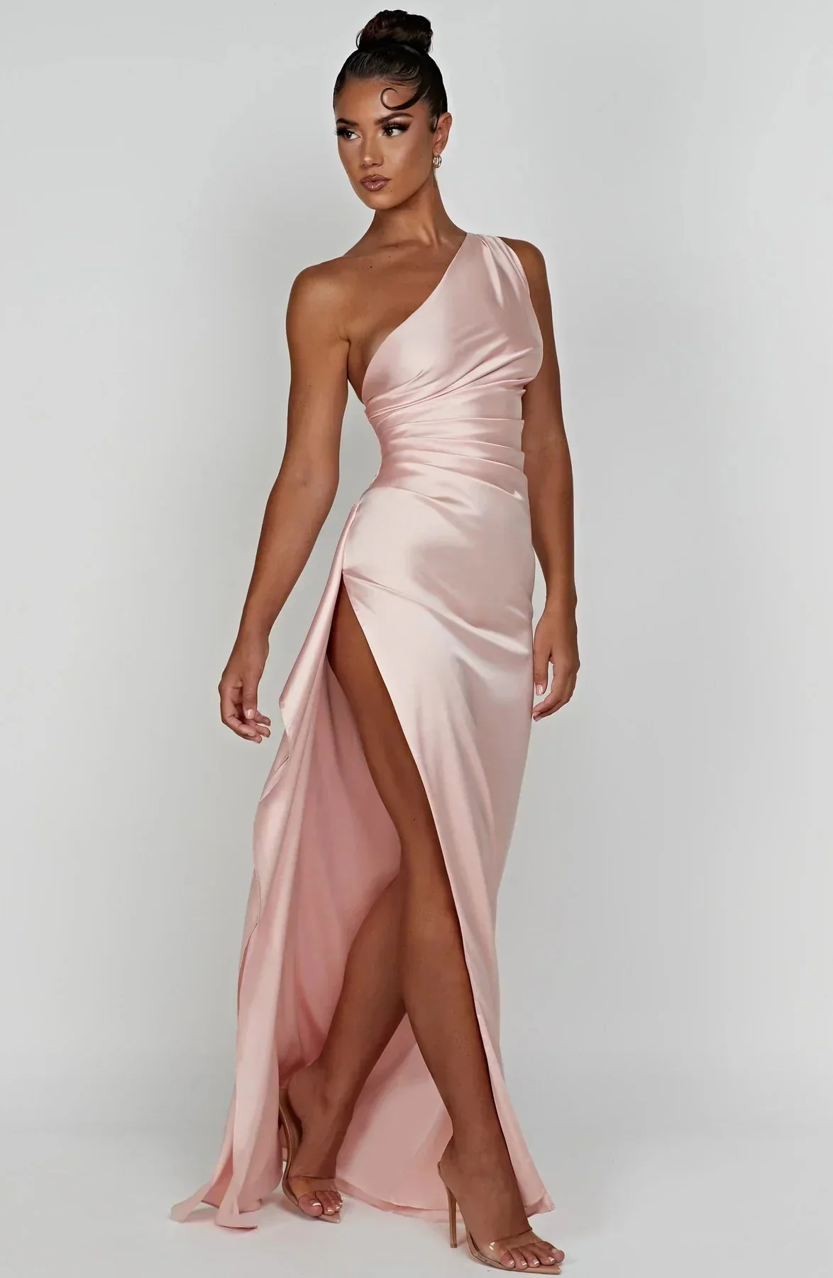 Satin Evening Grown Maxi Dress - Image 9