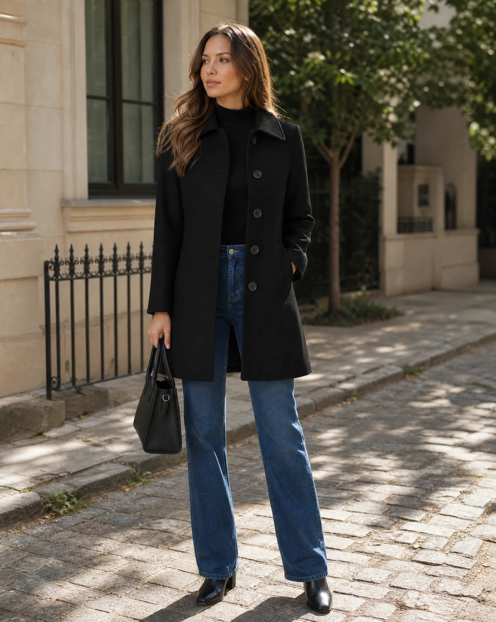 Women's Single Breasted Winter Trench Coat - Image 2